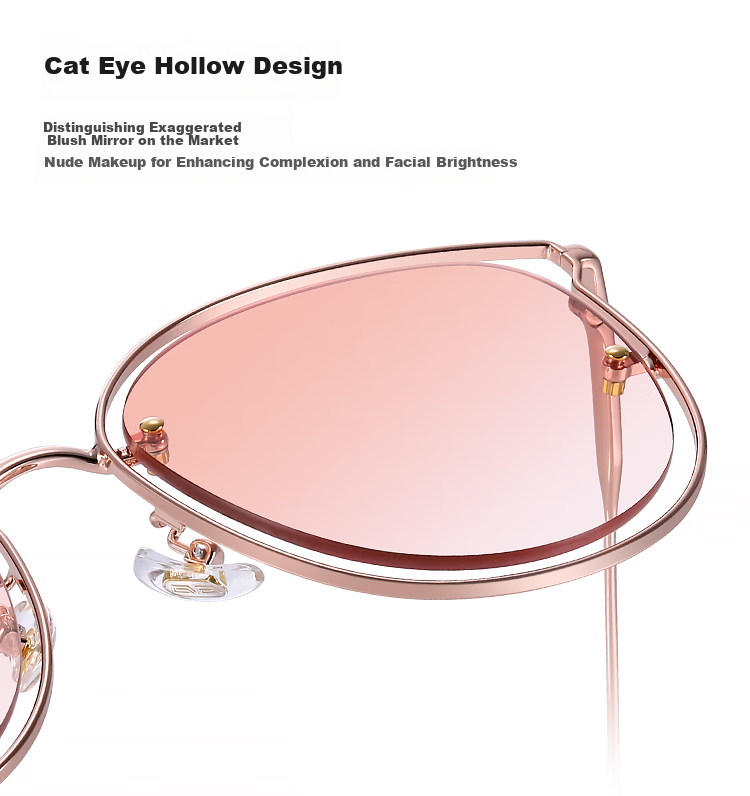 Bertha Pink Sunglasses for Women with Blush Gradient Cat Eye Sunglasses, Fashionable Face-Slimming UV Protection for Beach And Back-To 15
