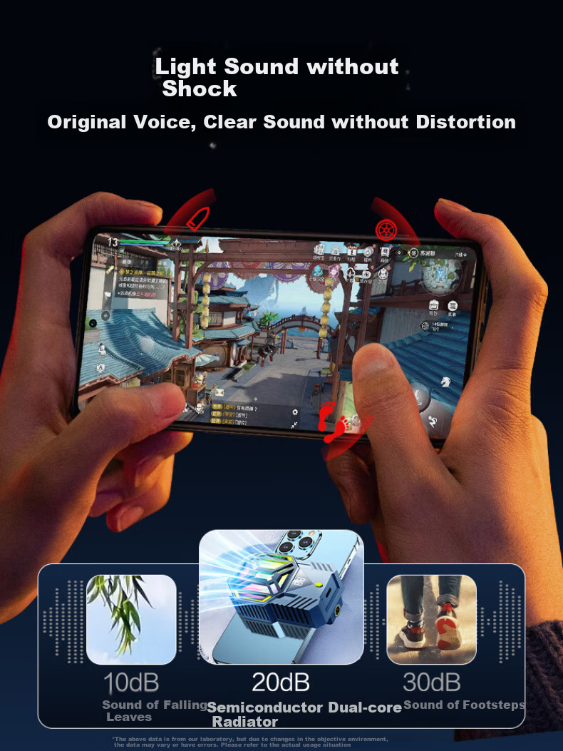 KOVL (KOVOL) Phone Cooling Pad, Digital Display Semiconductor Cooling, Live Streaming Cooling Back Clip Style, Suitable for Apple And Android, Ceramic Black, DY88 RGB 6