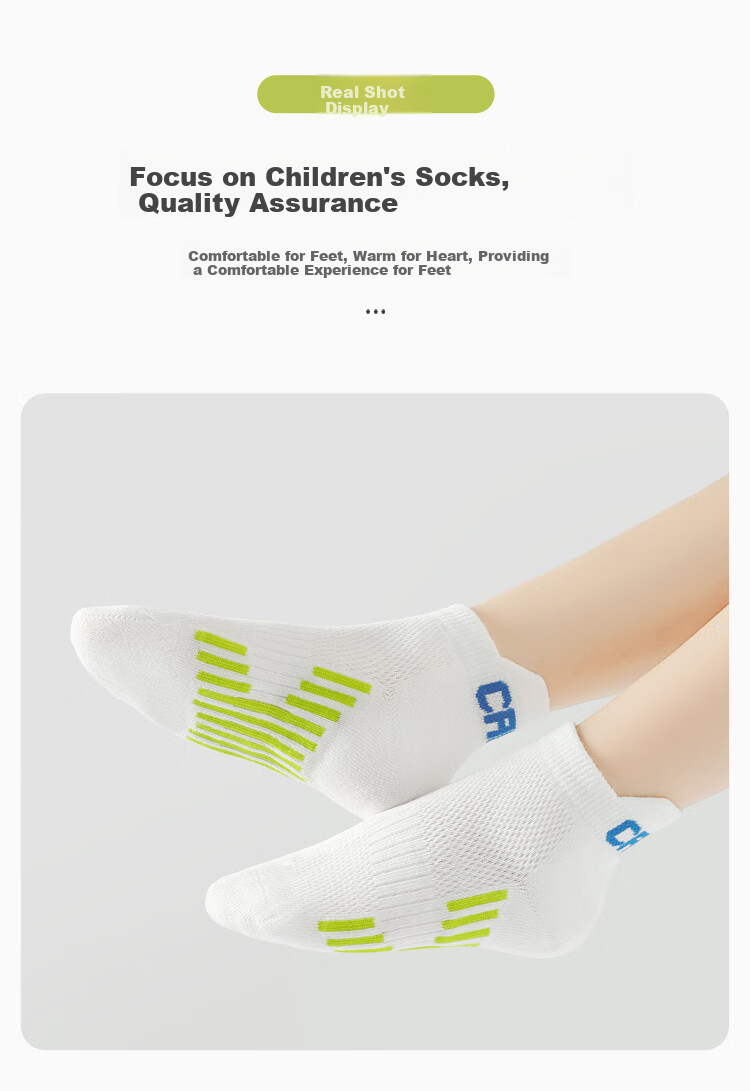 MiiOW Boys' Socks, Summer Thin Style, Children's Cotton Mesh Socks, Youth Boys' Sports Breathable Mid to Big Kids Short Socks 11
