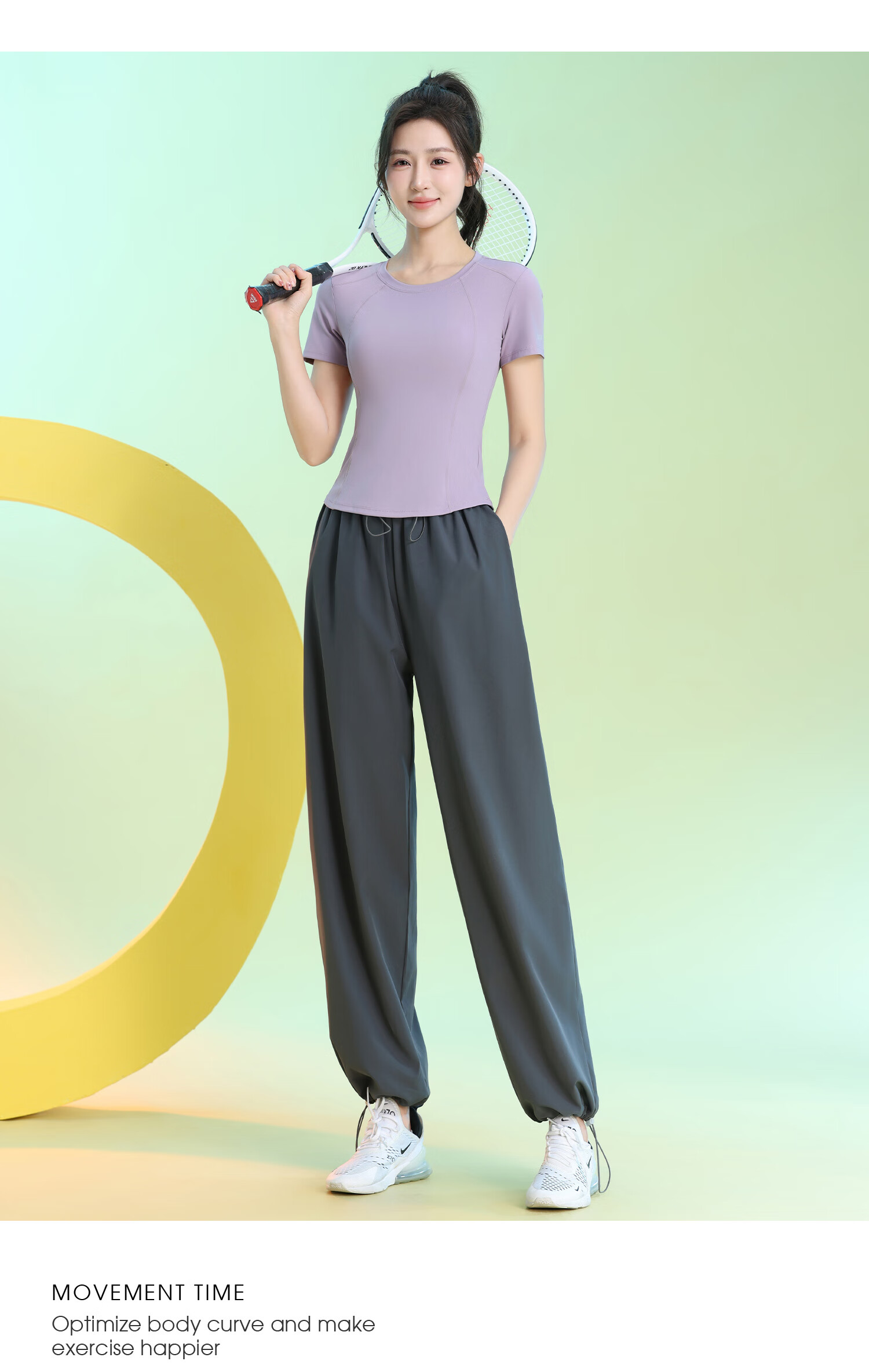 Baisirong Easy-Care Premium Yoga Set for Women Quick-Dry Fitness Apparel Professional Tennis Running Sportswear Plus Size Training Outfit 5