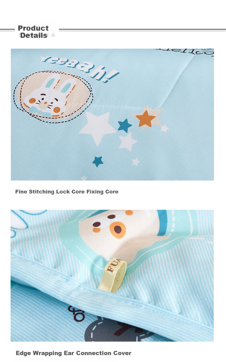 Fuannaertong Infant Class A 51% Soybean Fiber, Antibacterial Anti-Mite Brushed Printed Summer Quilt, 115*150cm 9