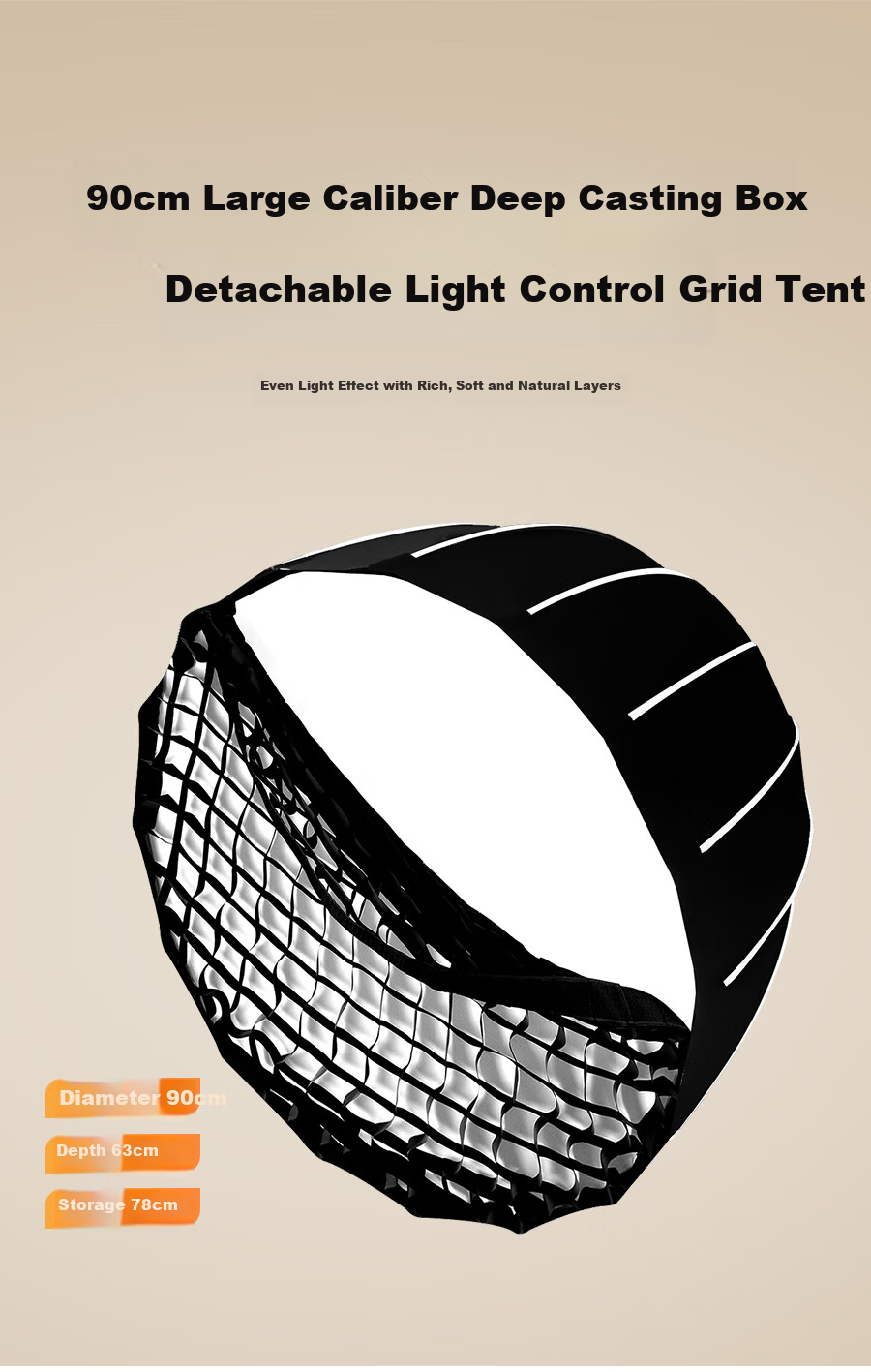 Hakutatz LG-200PRO Live Streaming Fill Light, Photography Light, 220W Live Streaming Light, Deep Throw Light Ball, Softbox, Softball Light, Lighting for Streamers, Deep Throw Light, Studio Light 21