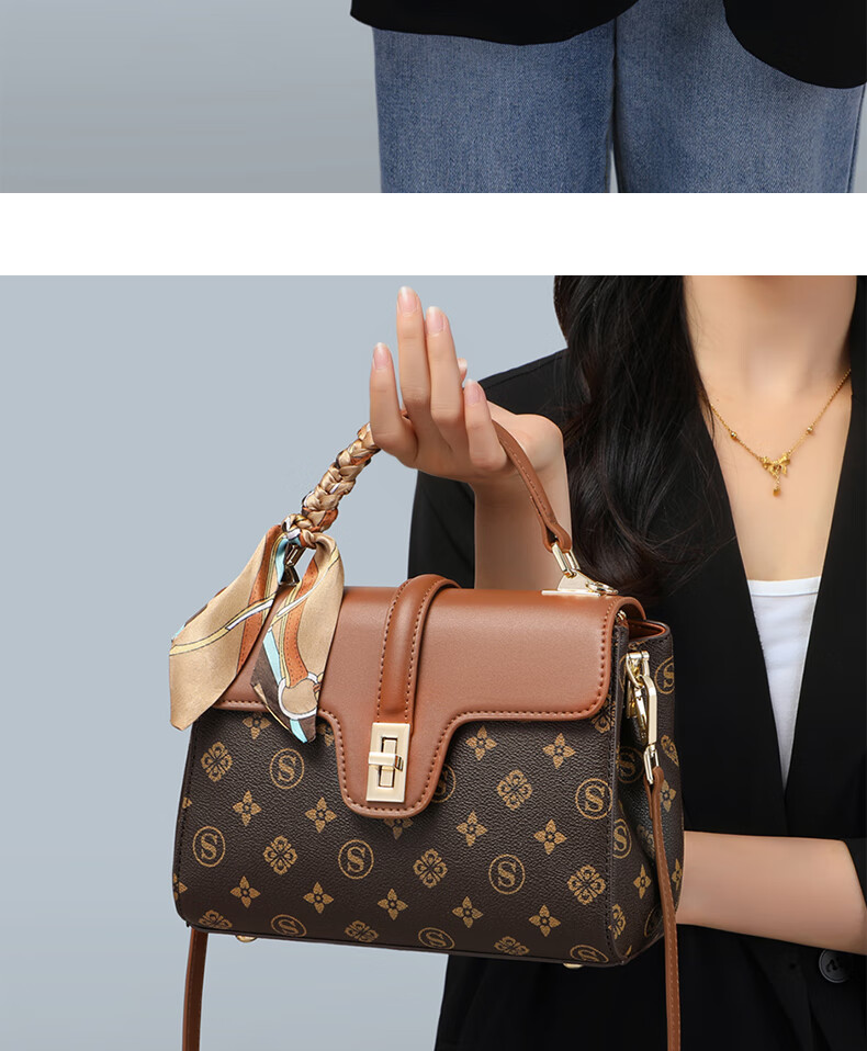Aiqinghai Handbag, Women's Crossbody Bag, Shoulder Bag, Large Capacity, Light Luxury Brand, Birthday And Mother's Day Gift, Practical Present for Mom 5