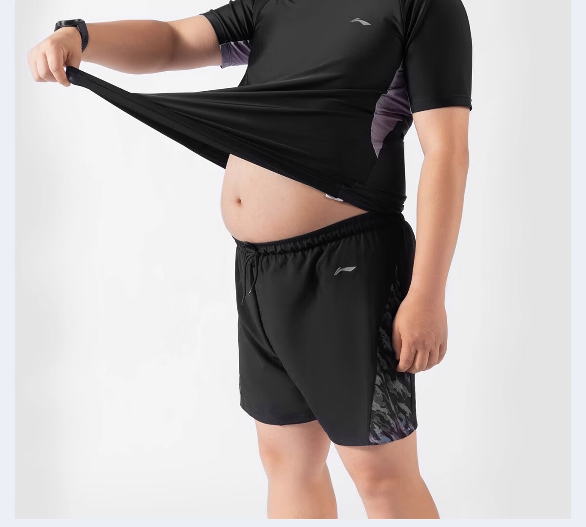 Li-Ning Men's Swim Trunks, Plus Size, Extra Large, for 200-300 Jin Weight, Loose-Fitting Swimsuit for Overweight Men, Hot Spring And Swimming Equipment 5
