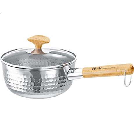 Кастрюля Shentian Snow Flat Pot для лапши и супа, из нержавеющей стали, маленькая молочная кастрюля, детская кастрюля для еды, пароварка, 18 см с вставкой-пароваркой