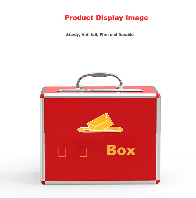 Jinlongxing Party Member Meeting Company KT Election Voting Box, Aluminum Alloy Voting Box, Ballot Box, Voting Box, Ballot Collection Box, Election Box, Large Aluminum Detachable B097, Red 16