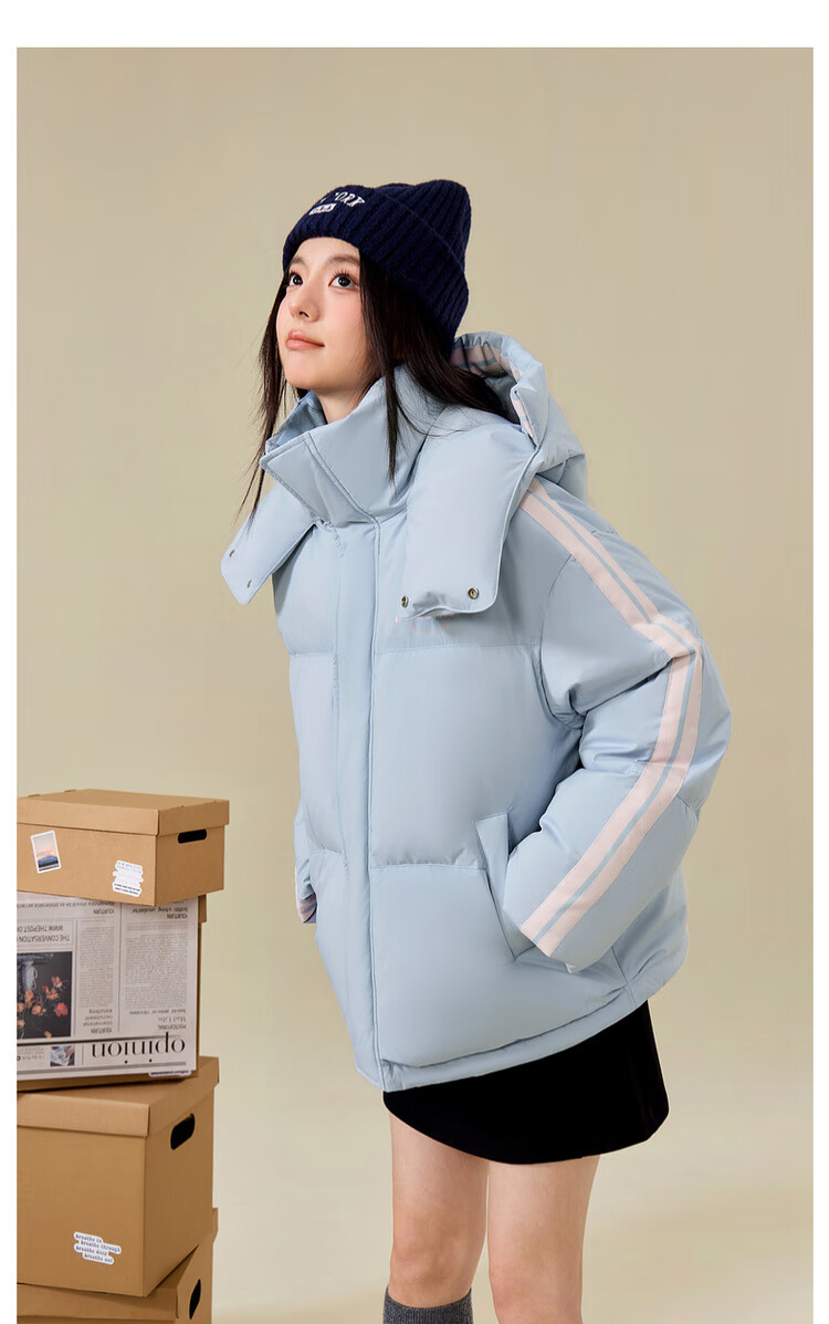 SNOWFLYING 2025 Autumn New Unisex Couple Short Hooded Down Jacket Energetic Sporty Youth Puffer Trend 12
