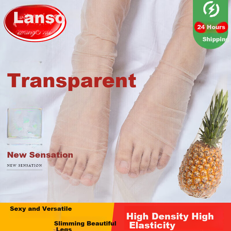 LangSha Silk Stockings for Women, Pineapple Pattern, Ultra-Thin Summer Pantyhose, Cuttable to Any Length, Sexy Slimming Thigh-High Socks, Spring And Summer Pantyhose