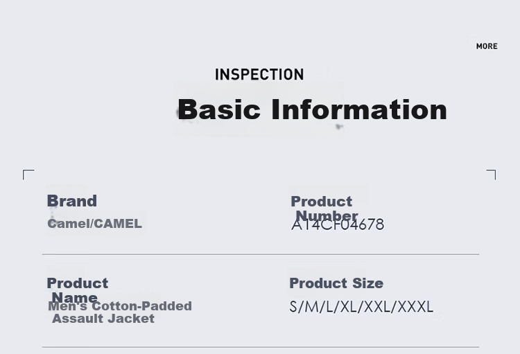 CAMEL Padded Windbreaker Jacket for Men And Women, Hard Shell Coat, Windproof And Waterproof, Tibet Padded Outerwear, Mountaineering Clothing A24CF04677 13