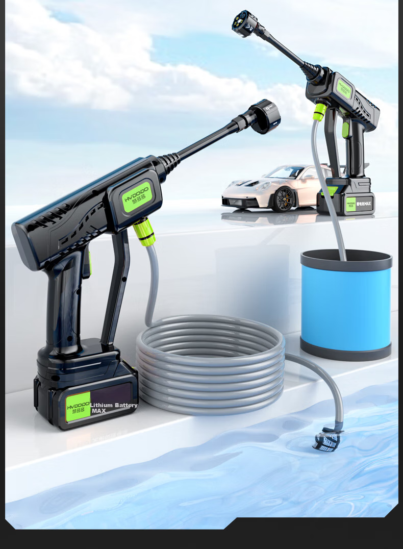 HUIDUODUO Car Wash Pump Water Spray Gun with Hose Rechargeable High-Pressure Garden Cleaning for Ground and Air Conditioner Long Range 26