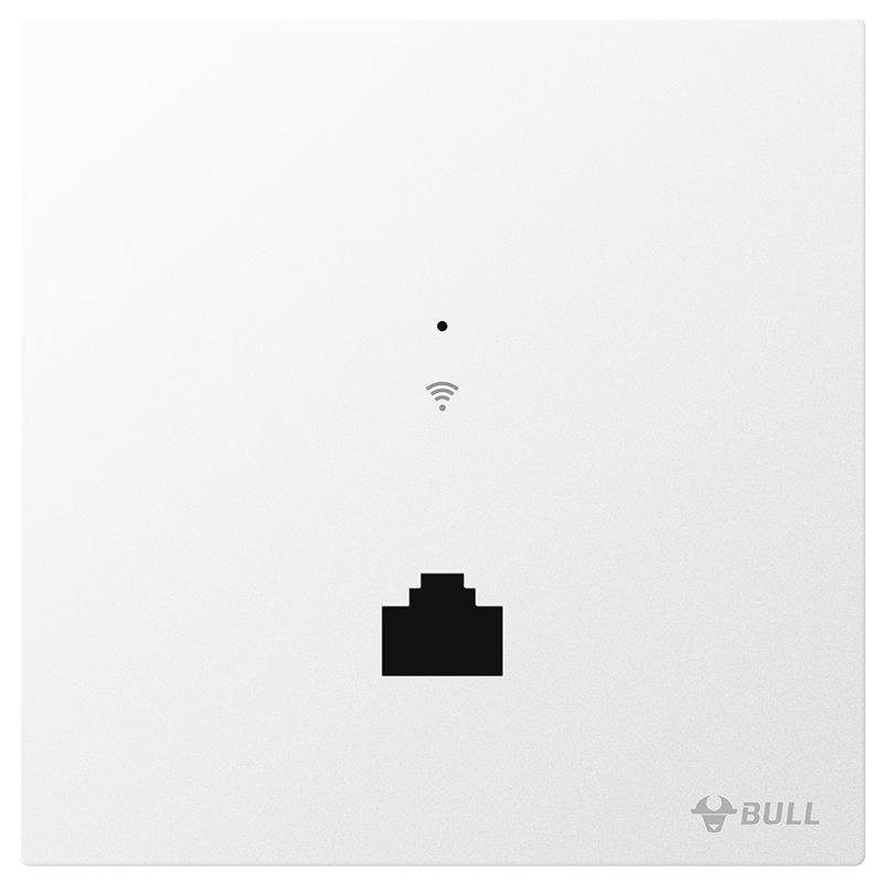 BULL Wall-Mounted AP Wireless WIFI Socket Computer Network GTW04A Ultra-Thin Twilight White Panel (Requires Matching Socket)