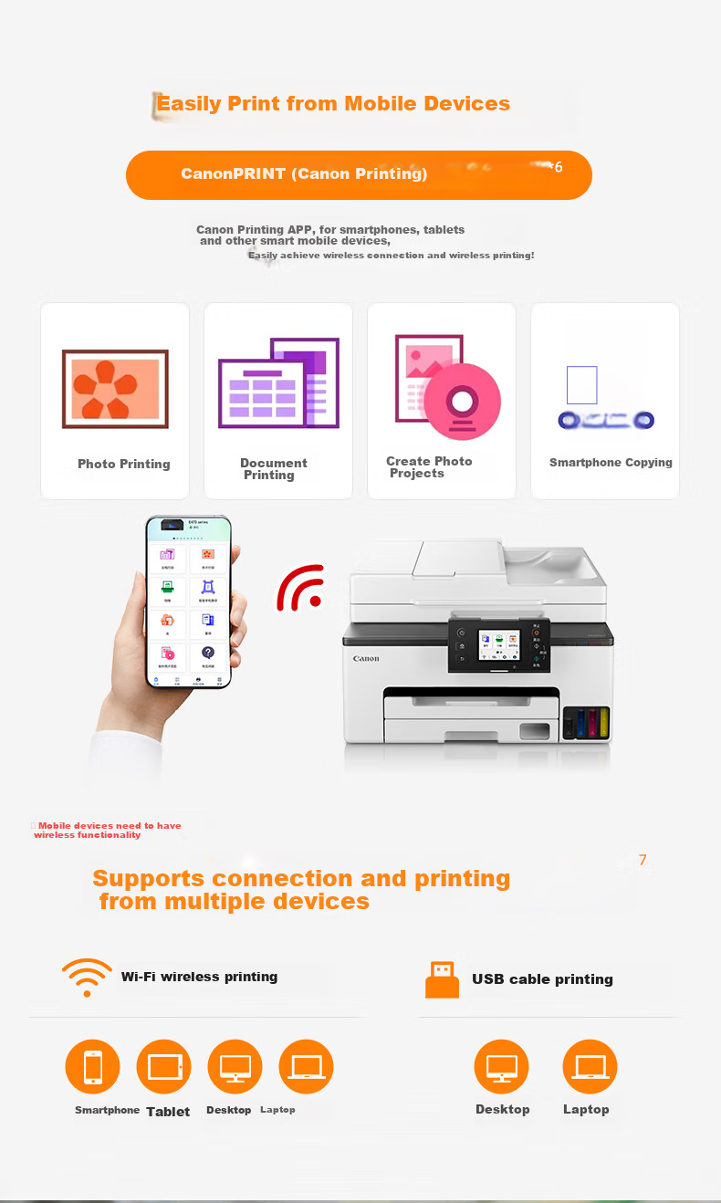 Canon GX2080 Wireless Refillable High-Capacity All-In Home Office Fax Machine (Print/copy/scan Dual-Band WiFi 5G/WeChat Remote Transfer Document Feeder) 8