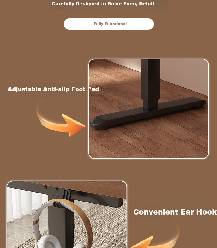 AEY Electric Height Adjustable Desk Computer Desk Stand-Up Gaming Desk Study Desk Office Desk 1.2*0.6m 11