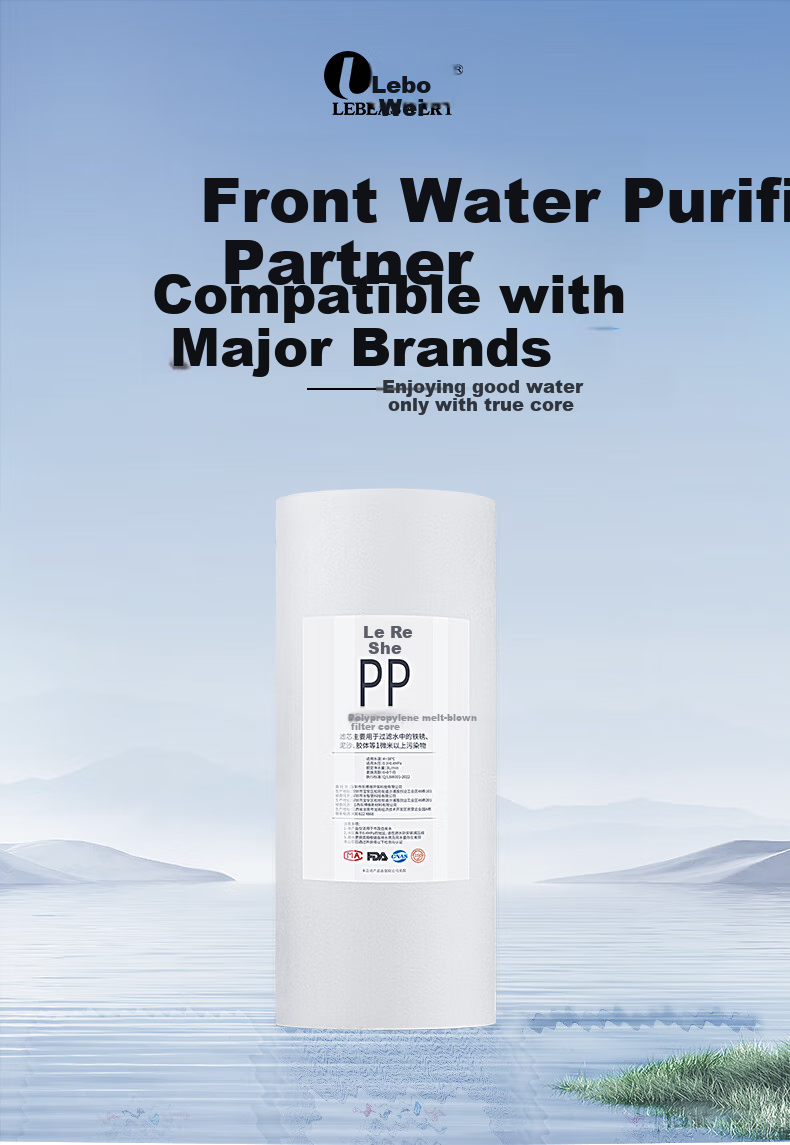 Lebeaswert Large White Bottle Pre-Filter Universal PPC Foldable Composite Filter Element for Household Water Purifier, Compatible with Large Blue Bottle And Fat Bottle Water Purifiers, Foldable Composite PPC Filter Element 1