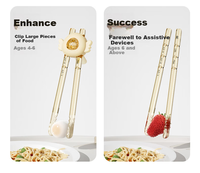 Albo Children's Chopsticks Training Set for Ages 2-3 Tiger Mouth Learning Chopsticks Stage 2 PPSU Baby Home Children's Tableware 9