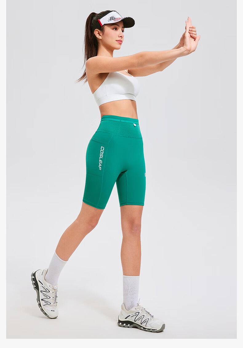 Cosleaf Compression Running Shorts for Men and Women, Breathable Sweat-Wicking Fitness Kangaroo Pocket Marathon Training Tights 12