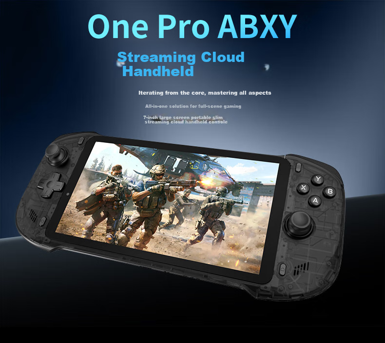 Abxylute One Pro Streaming Cloud Gaming Handheld Console, Portable Game Machine, PC Host Streaming, Cloud Games, Android Games, Massive AAA Titles at Your Fingertips, 4GB+64GB 1