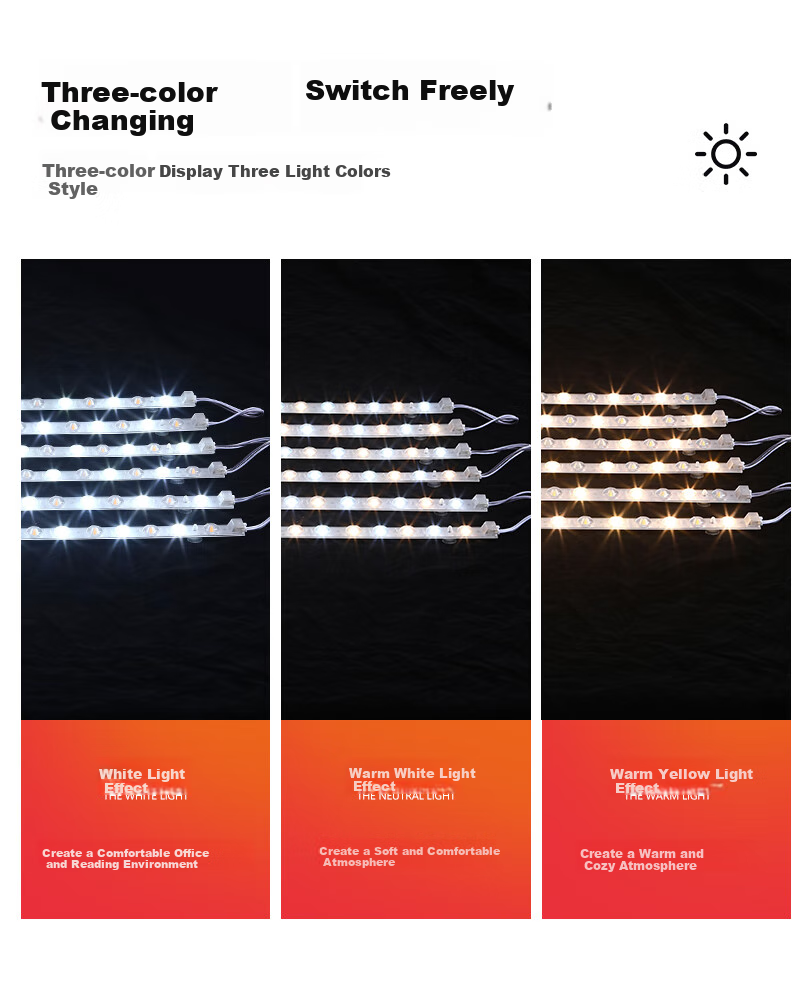 NVC LED Light Strip, Ceiling Light Replacement Core, Magnetic Replacement Light Source, 108W-Ra90 Three-Color 3000K-6000K 5