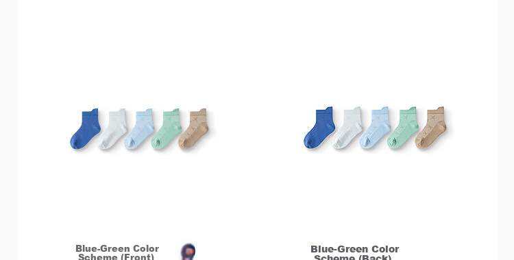 BALABALA Summer Mesh Sports Socks for Children, Breathable Socks for Boys And Girls, Kids And Teens, Five Pairs Pack 209225172204 6