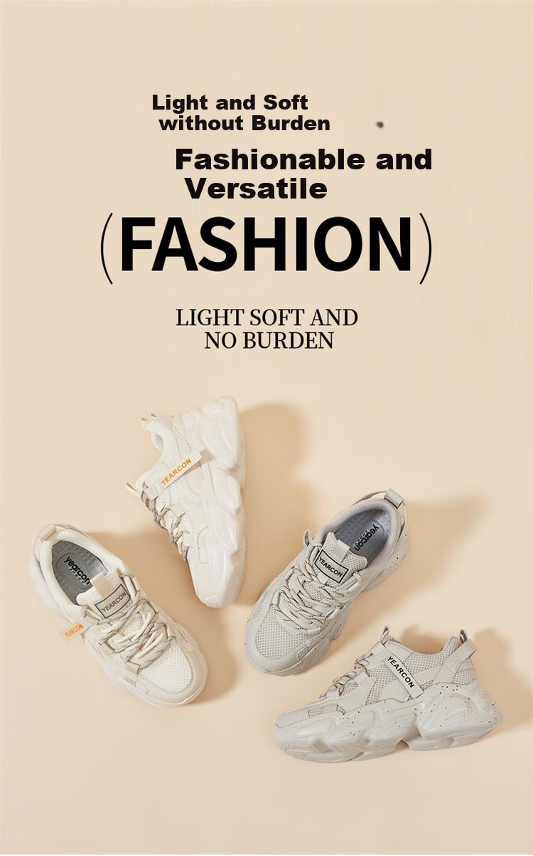 Yierkang Women's Shoes, Fashionable Classic Dad Shoes, Women's Mesh Breathable Casual Sneakers, Lightweight Footwear for Wome 1