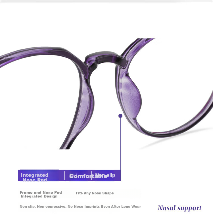 Nianqingtai Women's Fashionable Full-Frame TR90 Comfortable High-Definition Ultra-Light Imported Reading Glasses D685 + 400 Degrees 5