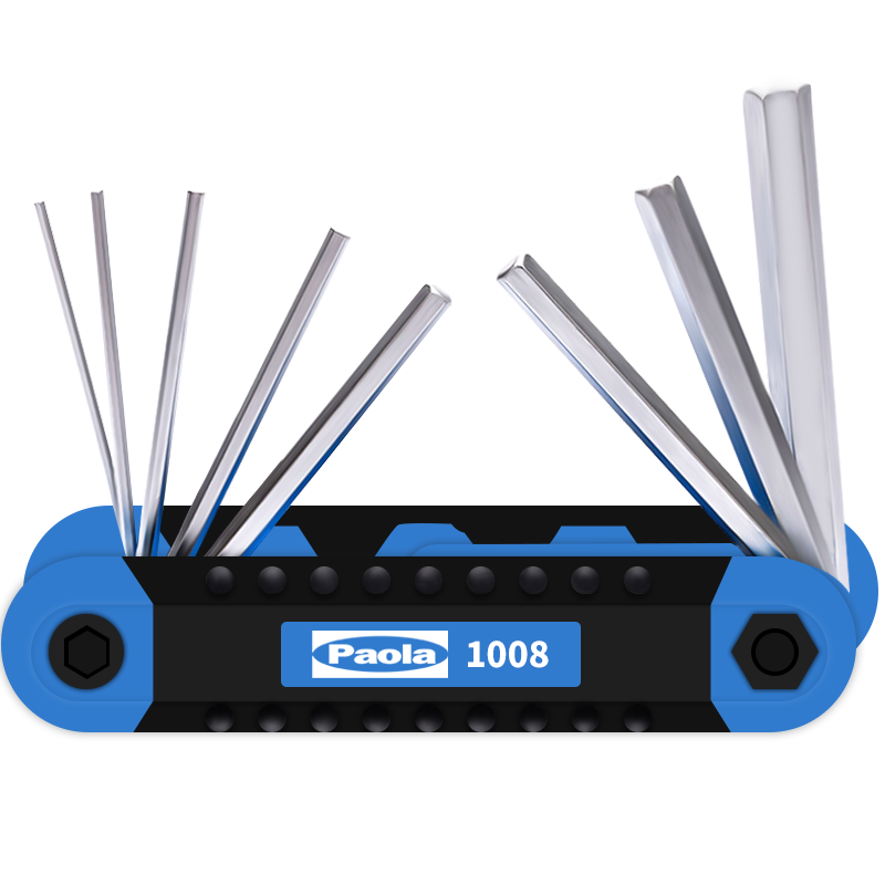 Paola Hex Key Tool Set, 8-Piece Folding Metric Hex Wrenches And Hex Keys, 1008