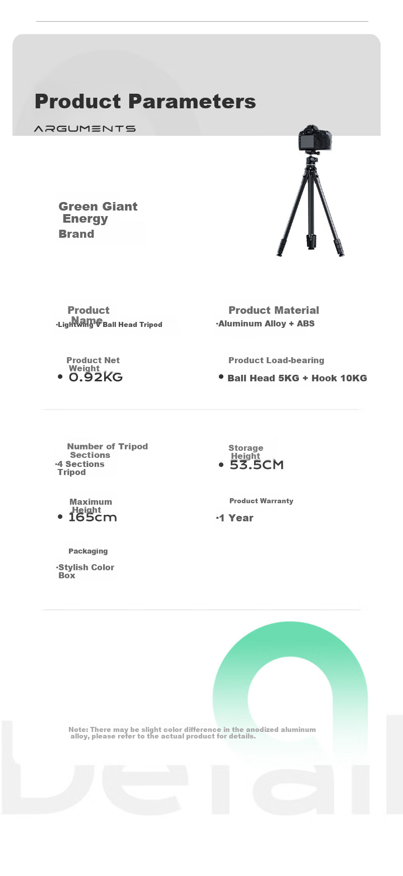 Llano Lightweight S Camera Tripod Stand Professional DSLR Mirrorless Camera Photography Tripod for Fuji Sony Anti-Shake Shooting Recording Live Streaming Outdoor Alloy Fish Light Stand 15