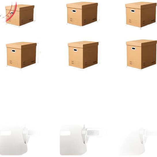 Коробки для переезда Deli PK147, 110л, 50кг, 5 шт., с крышкой и ручками, 55x40x50 см