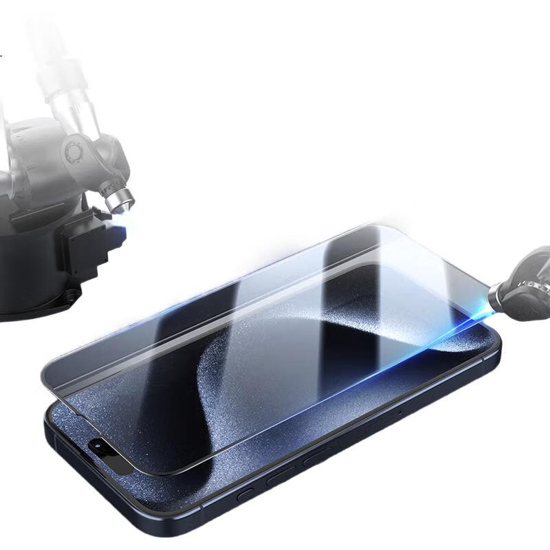 Защитное стекло MOCOLL для Apple iPhone 15 Pro Max, закаленное, прозрачное, антибликовое, полное покрытие, защита от отпечатков пальцев, легко устанавливается