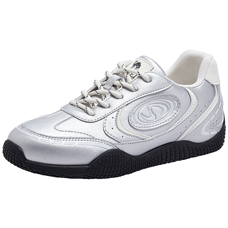 CAMEL Crescent 2.0 Dexun Women's Shoes, Multi-Color Patchwork, Height-Increasing Sports Casual Shoes, L25S577059C, Silver, Size 37