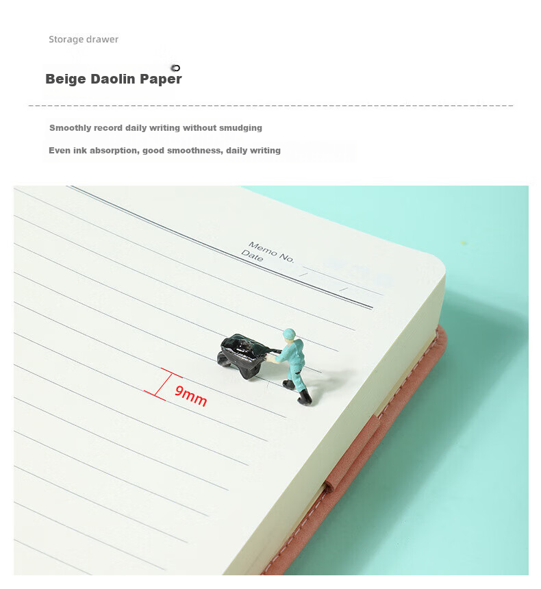 TENGXIONG A5 Notebook, Thickened Business Office Stationery, Meeting Record Clip-On Leather Cover Notebook, B5 Simple Diary, Gift Box, Corporate Business Souvenir, Customizable Logo 14