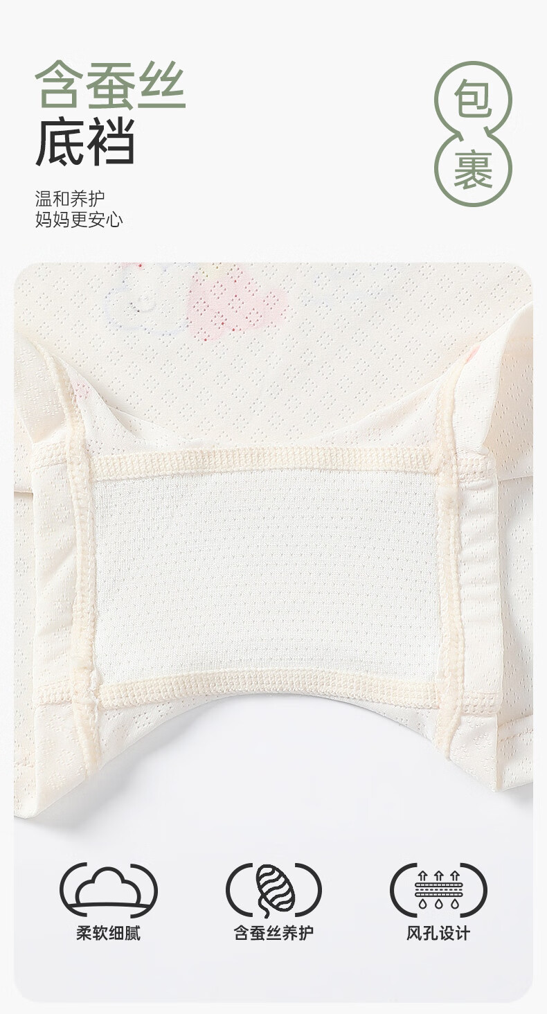 FENTENGCARE Girls' Silk-Crotch Ice Silk Mesh Children's Boxer Briefs for Older Kids 1