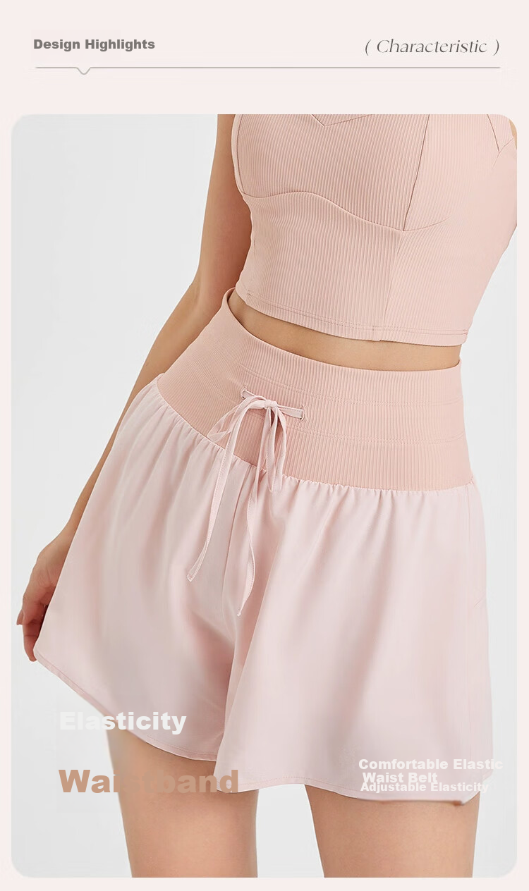Ziyouxi Women's Sports Yoga Shorts, 2026 Summer New Style, Anti-Exposure, High-Waist, Tummy Control, Running, Loose-Fitting Casual Shorts for Outdoor Wear 3