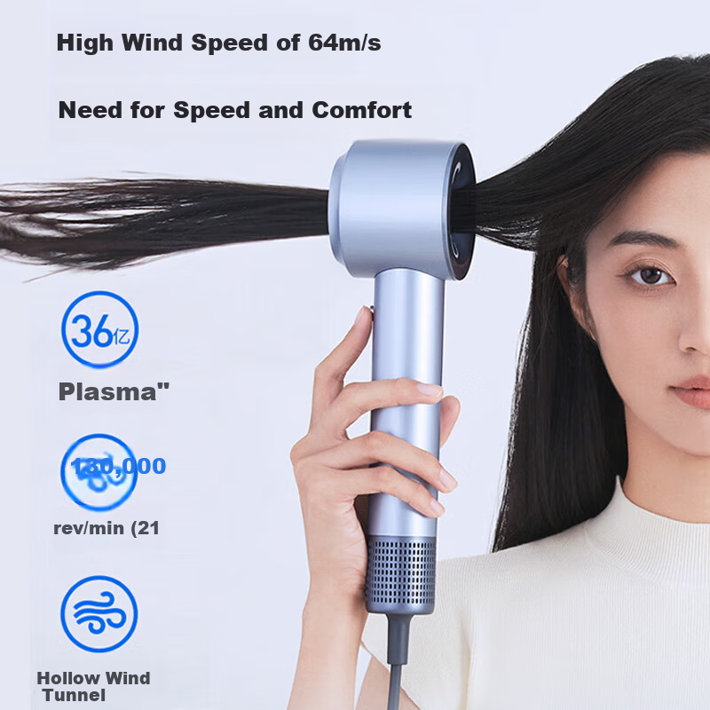 KEHEAL High-Speed Hair Dryer with 36 Billion Plasma Hair Protection, Home Use Negative Ion Hair Care Quick-Dry, Holiday 520 Gift, HC5P Champagne Pink