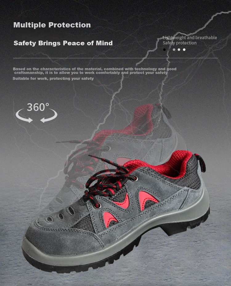 Honeywell Safety Shoes, Steel Toe, Suede And Mesh Upper, Double Density Polyurethane, Anti-Static, Impact-Resistant, Puncture-Proof, Safety Shoes SP2010512, Size 36, 1 Pair 4