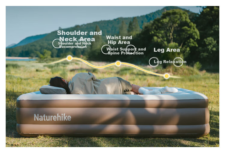 Naturehike Built-in Pump Inflatable Camping Mattress Outdoor Air Bed Home Sleeping Pad 10
