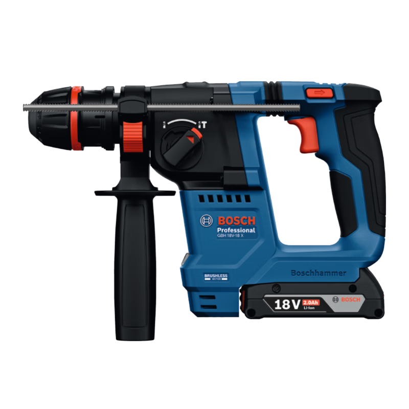 BOSCH Rotary Hammer Drill Brushless 18V Lithium Battery with Accessories Kit GBH-18V Dual Battery Universal Chuck Versio