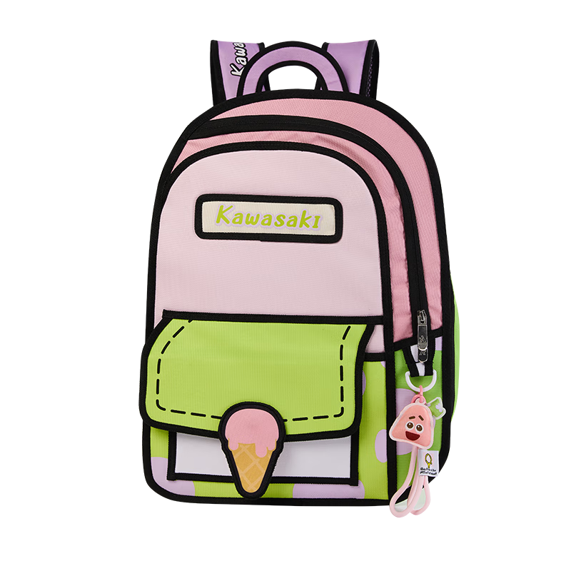 KAWASAKI SpongeBob Collaboration Cartoon Badminton Backpack C8163 Patrick Star Pink