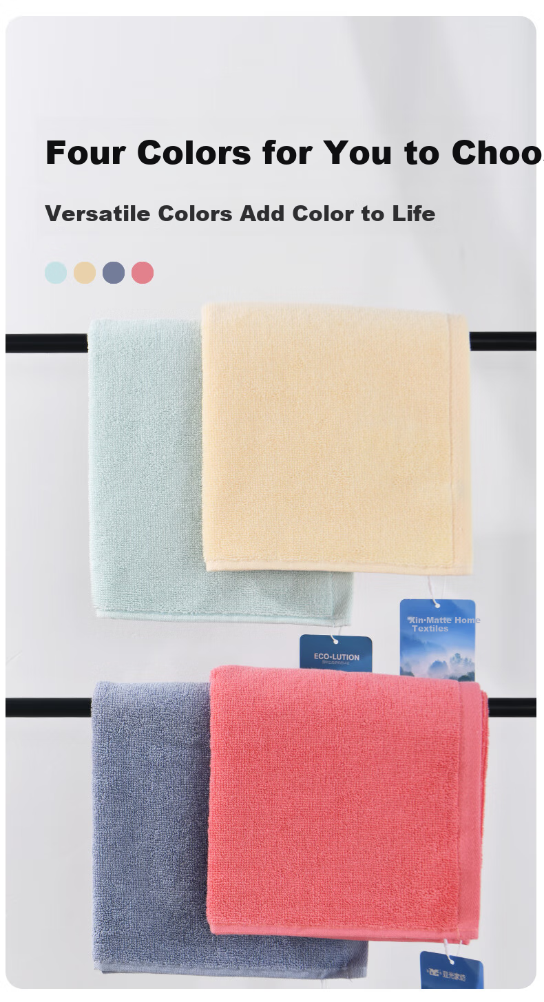 Yaguang Towels, Pure Cotton, Grade A Soft And Skin-Friendly, Absorbent, Not Prone to Shedding, Suitable for Face Washing And Bathing, He Lan Face Towels, Pack of 4 5