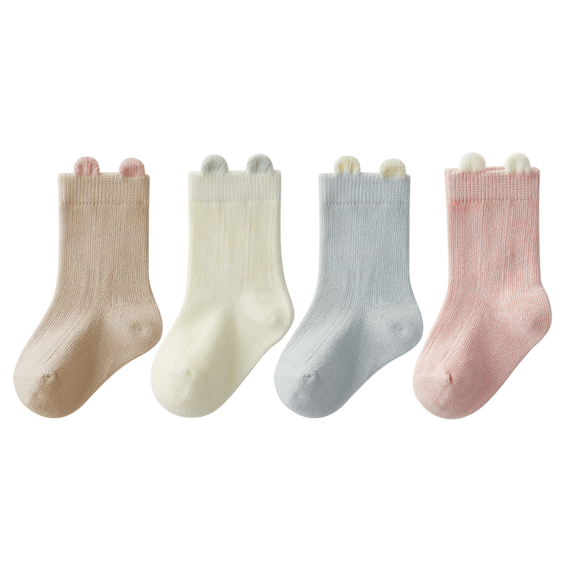 Shiyuejiejing Baby Socks, Summer Mid-Calf Socks for Boys And Girls, Newborn Cotton Socks, Breathable Children's Socks for All Seasons, Class A