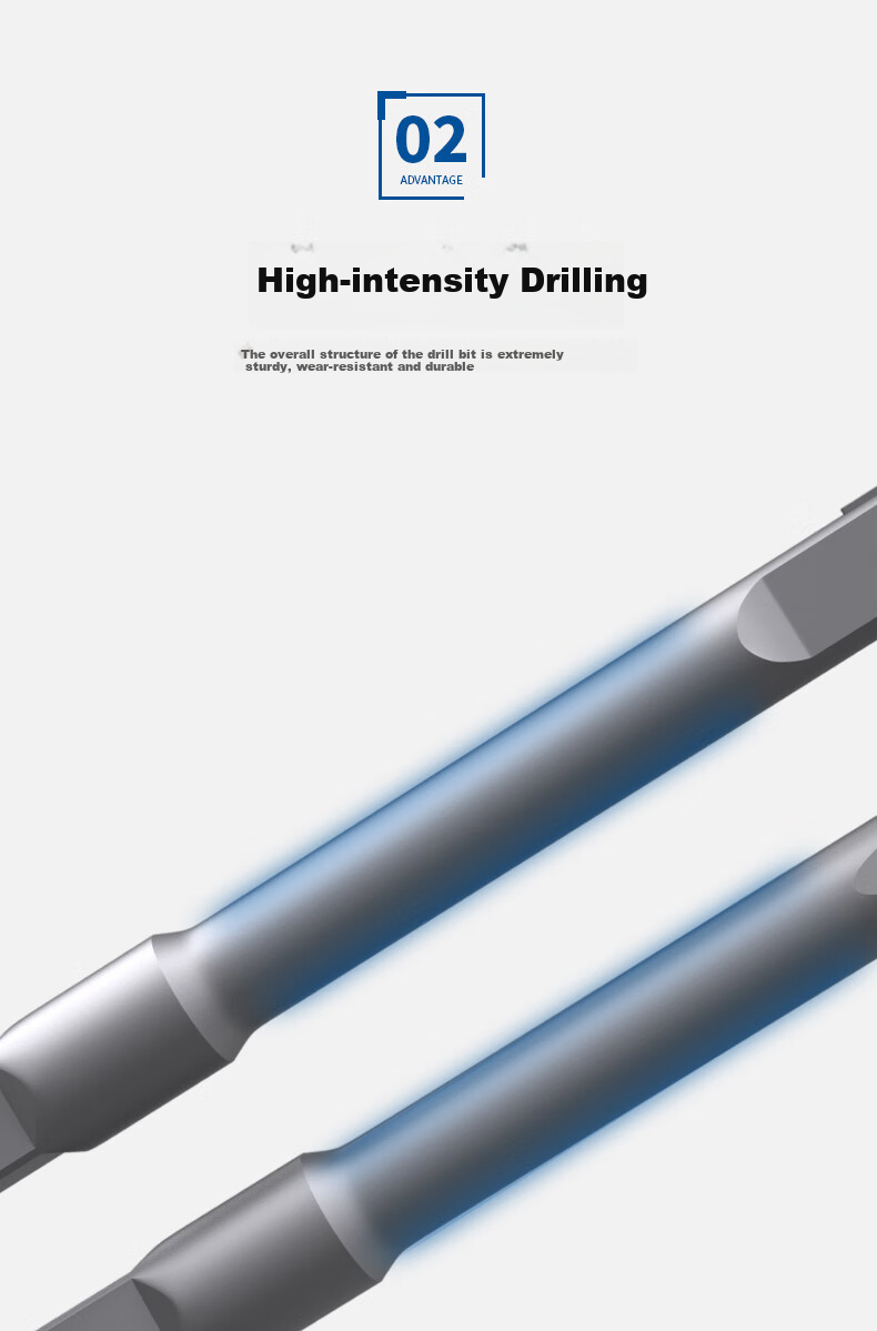 Fangdaiwang Alloy Chisel with Handle, 10*130 Pointed Chisel, 10 Pieces Groove Drill Bit, Concrete Core Cutter, Wire Slot Alloy Electric Hammer Drill 3