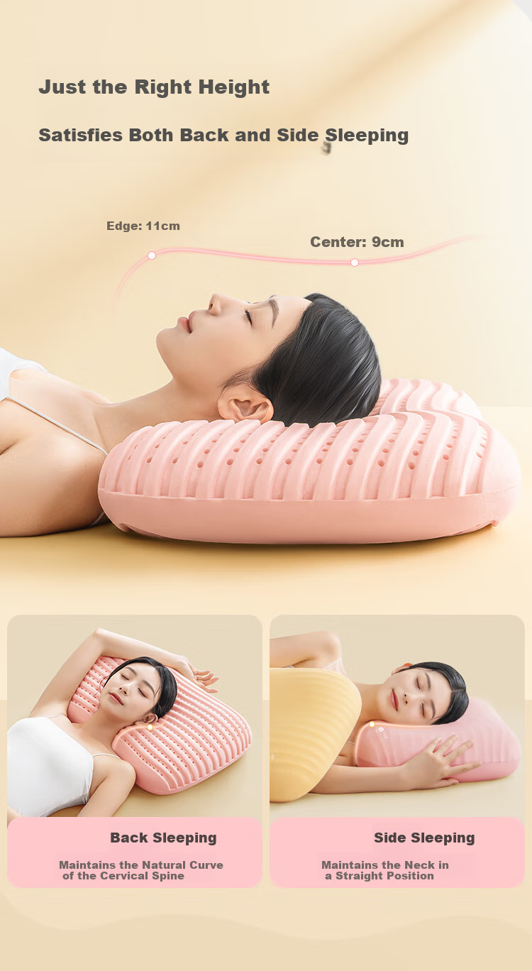 JD Original Thai Fruit Pillow, 90% Thai Original Liquid Cervical Pillow, Natural Latex Pillow, 3D Honeycomb Neck Support Pillow, Mangmang Yellow 5