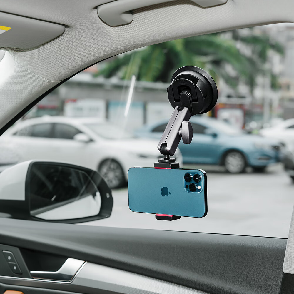 Earlymen Action Camera Suction Cup, Compatible with GoPro13/DJI Action4/5pro/Insta360Go3s And Other Car-Mounted Suction Cups, Shooting Bracket, Suction Cup Stand, Aluminum Alloy Material 5