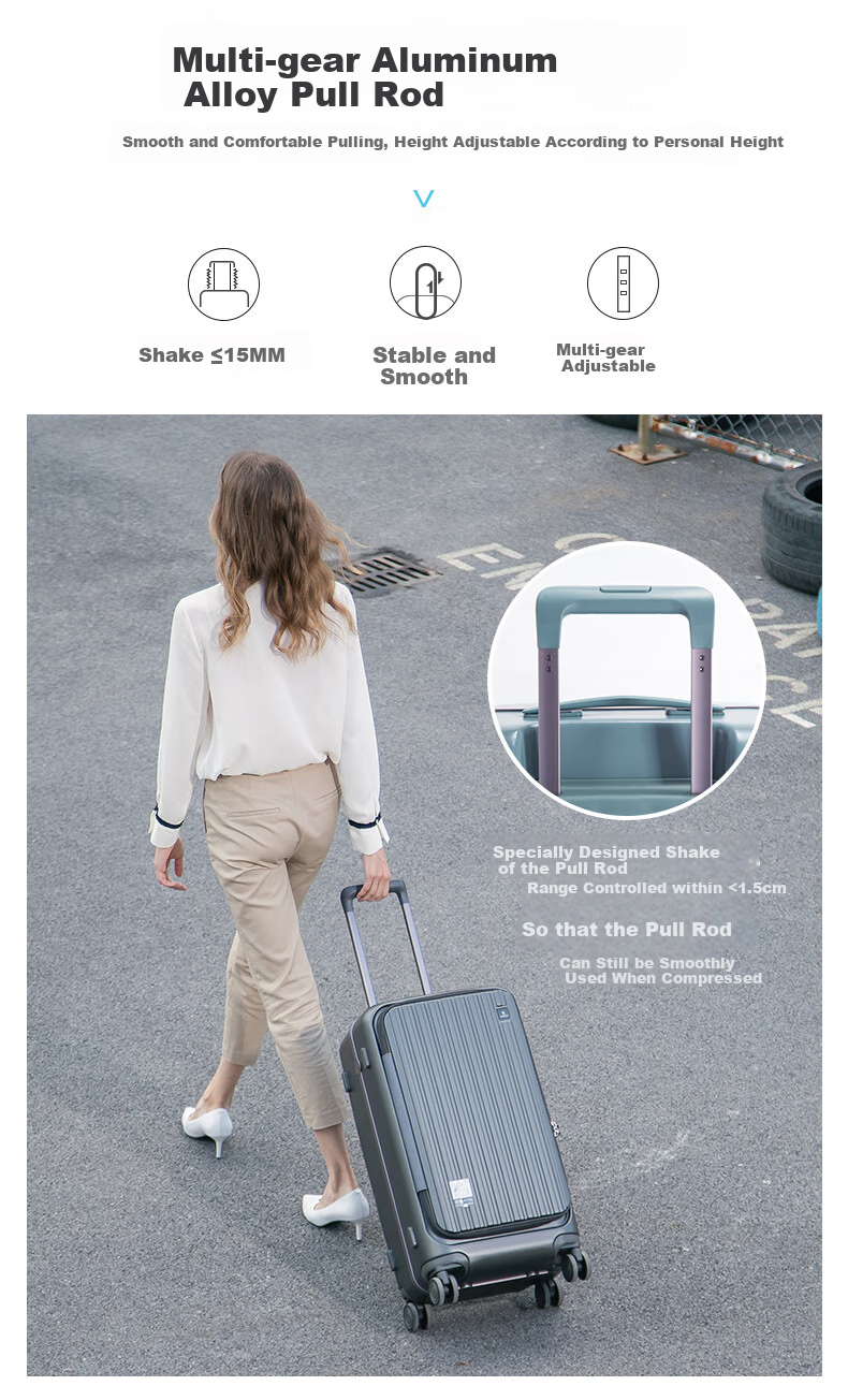 CROWN Side-Opening Suitcase, Aluminum Frame, Large Capacity, Summer Travel Luggage, 5292, Blue, 28 Inches, Requires Check-I 7