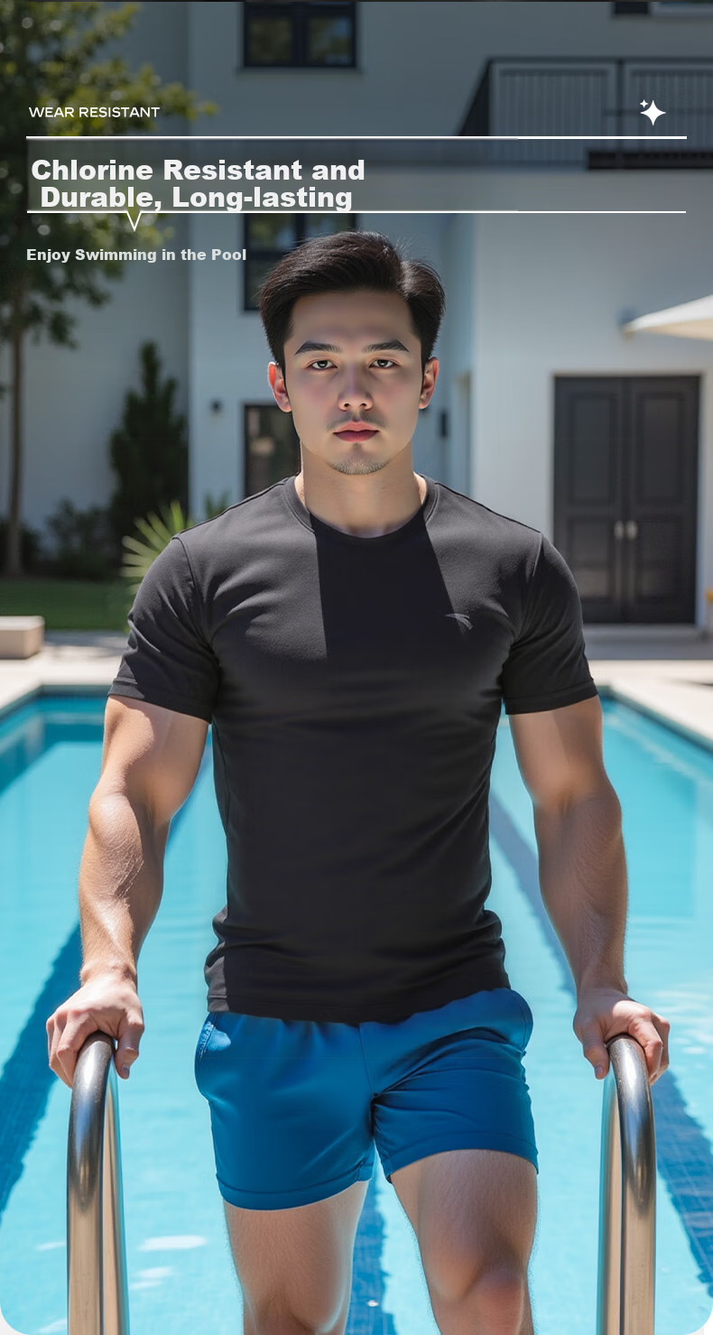 ANTA Men's Swimming Top, Swimwear for Men, Sun Protection, Quick-Drying, Breathable, Comfortable, Skin-Friendly, Chlorine-Resistant, Blue, Size M 5