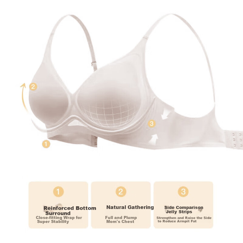 Бюстгальтер Dushiliren Push-Up Bra с мягкой поддержкой, бесшовный, дышащий, предотвращающий провисание, с боковой поддержкой, для женщин