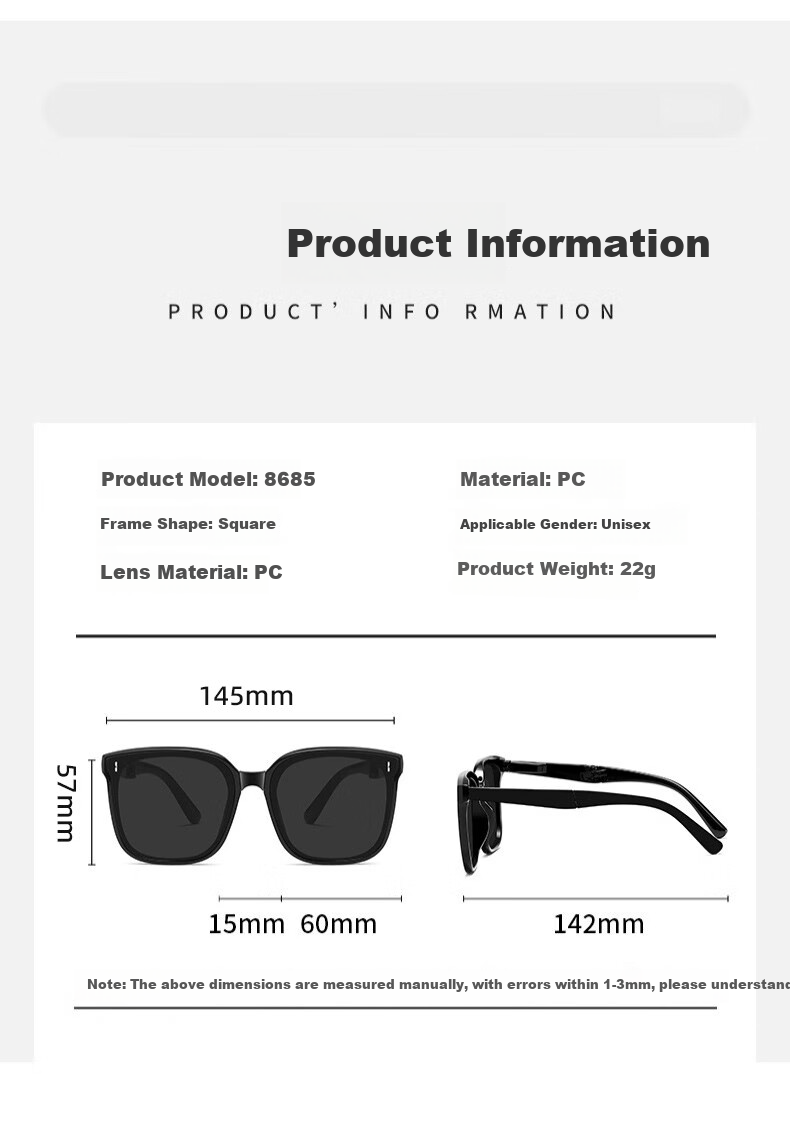 FENCHI GM Folding Sunglasses for Women, 2025 New High-End Style, Face-Slimming Effect, UV Protection, Specially Designed for Driving, Sunglasses for Men And Wome 10