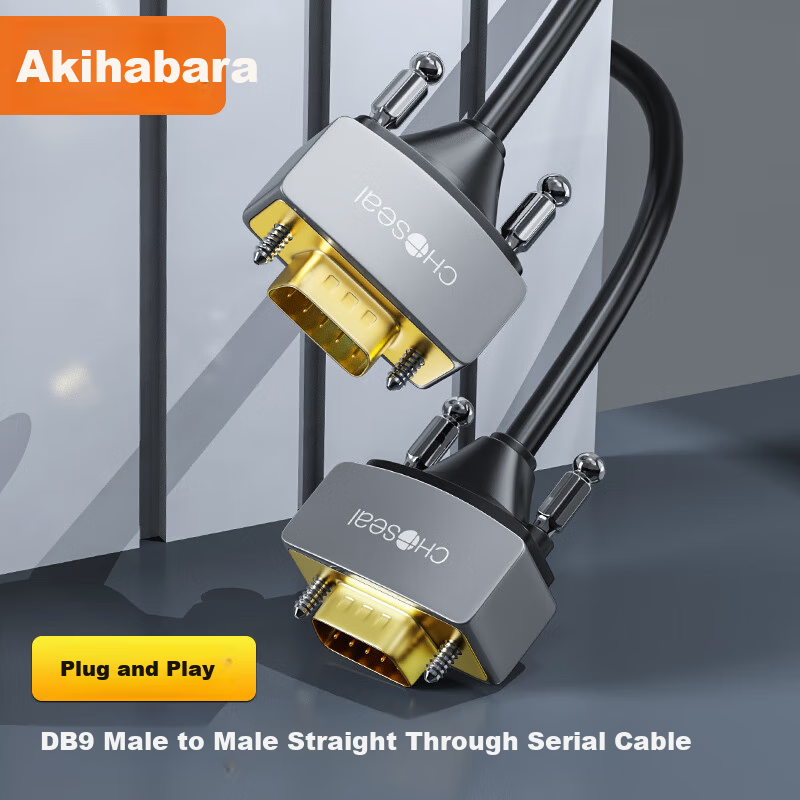 CHOOSEAL (CHOSEAL) DB9 Serial Cable, RS232 Male-To Straight Connection, Suitable for Scanners, Tax Control Machines, Programming Machines, COM Ports, Digital Cameras, Machine Tool Connection Cable, 5 Meters, QS5321T5