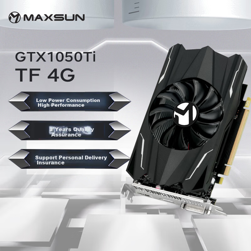 MAXSUN MS-GTX1050Ti TF 4GB Graphics Card for Gaming And Home Office Use