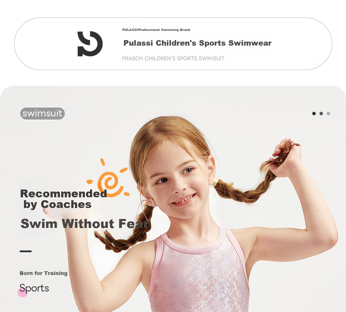 PULASSI Children's Swimsuit, 2026 New Professional Training One-Piece Swimwear for Older Girls 1